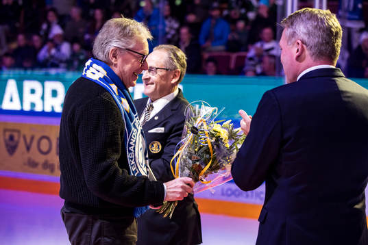 Dan Labraaten innan ishockeymatchen i SHL mellan Leksand