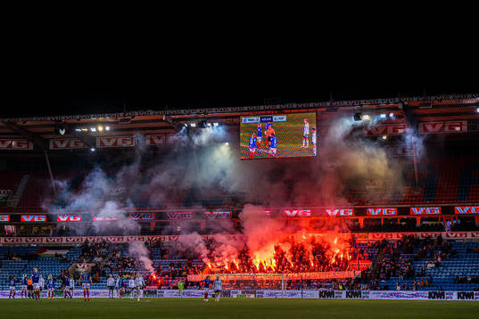 Spectators in the stands