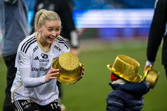 Anna Jøsendal of Rosenborg celebrates