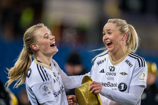 Mathilde Harviken and Anna Jøsendal of Rosenborg