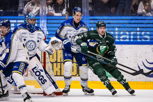 Leksands Lukas Vejdemo och Färjestads Joel Kellman