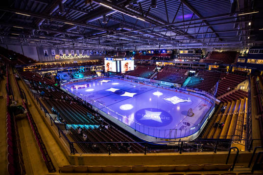 Tegera Arena innan ishockeymatchen i SHL mellan Leksand och