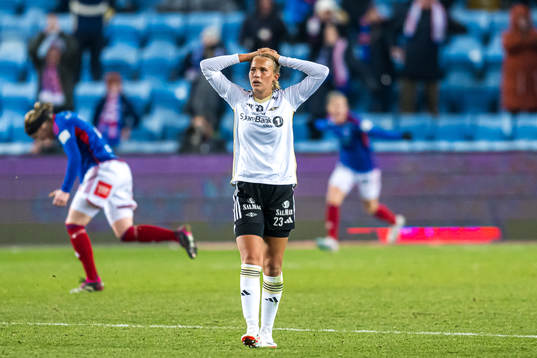Frøya Brennskag-Dorsin of Rosenborg looks dejected