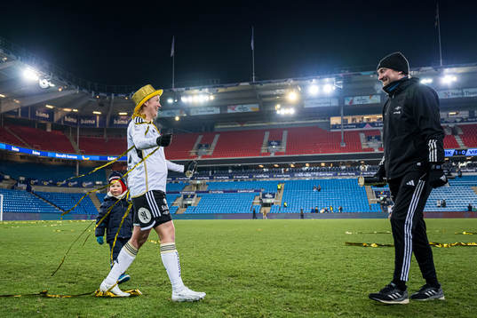 Kristine Minde of Rosenborg and Steinar Lein, head coach of