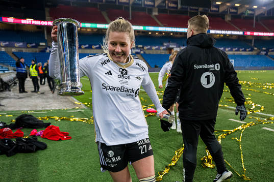 Selma Sol Magnusdottir of Rosenborg celebrates with the
