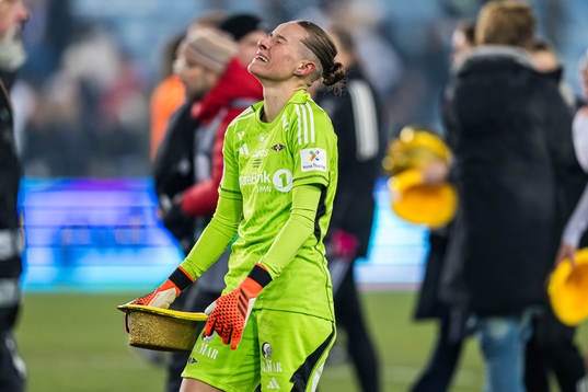 Rugile Rulyte of Rosenborg celebrates