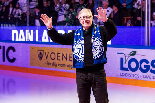 Dan Labraaten innan ishockeymatchen i SHL mellan Leksand
