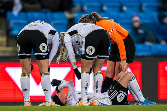 Emilie Marie Joramo of Rosenborg in pain