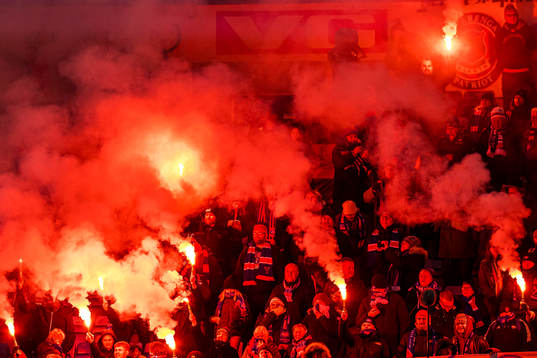 Spectators in the stands
