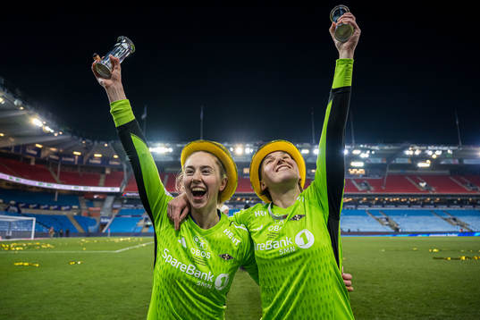 Karen Oline Sneve and Lene Christensen of Rosenborg