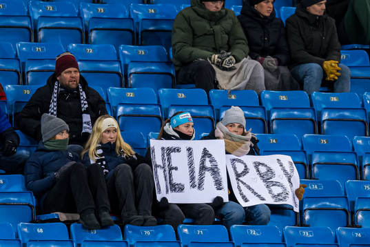 Spectators in the stands