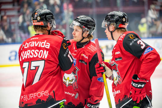 Malmö Redhawks Johan Ivarsson, Lauri Pajuniemi  och Nuutti