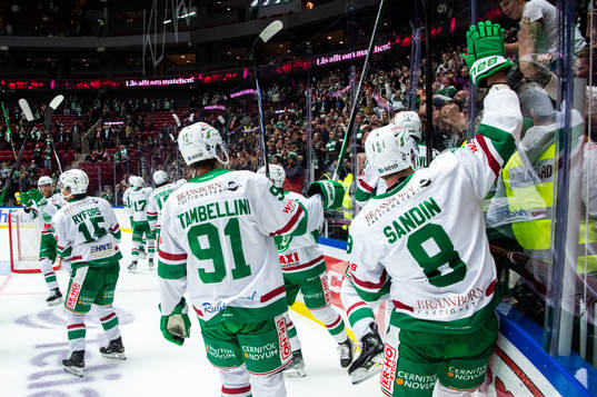 Rögles spelare jublar