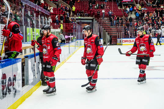 Malmö Redhawks spelare deppar