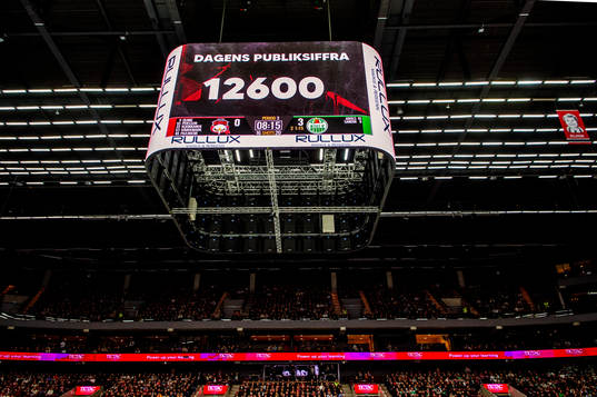 Dagens publiksiffra 12600 i Malmö arena