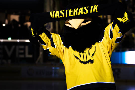 Västerås maskot med en halsduk