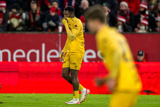 Pemi Moumbagna Faris of Bodø/Glimt looks dejected