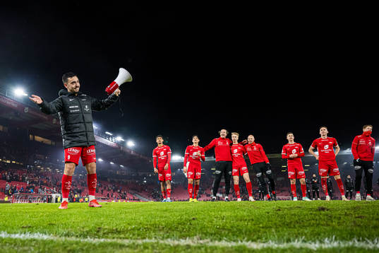 Niklas Castro of Brann celebrates