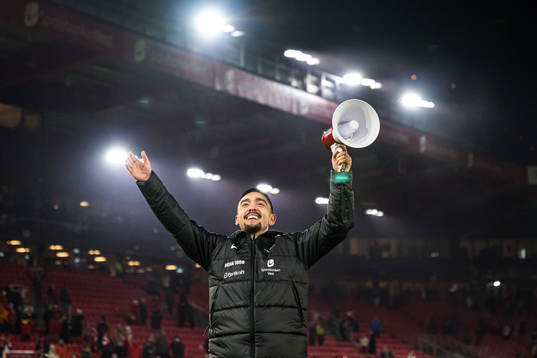 Niklas Castro of Brann celebrates