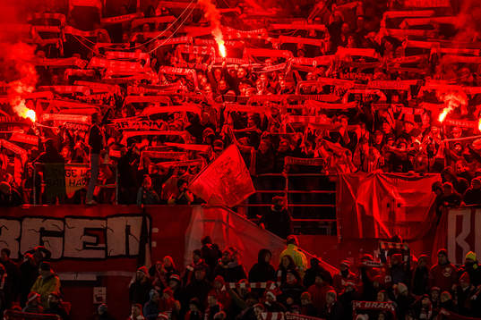 Spectators in the stands
