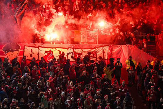 Spectators in the stands