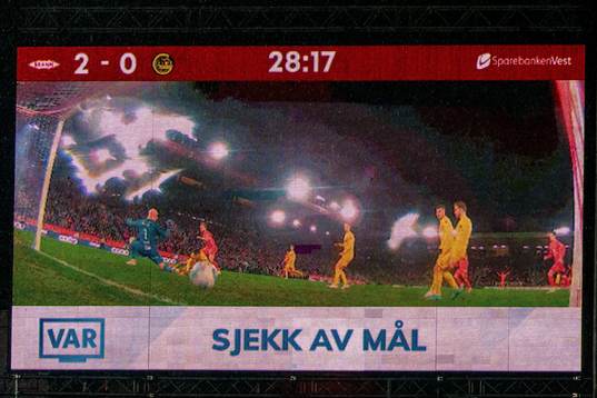 Video assistant referee (VAR) check