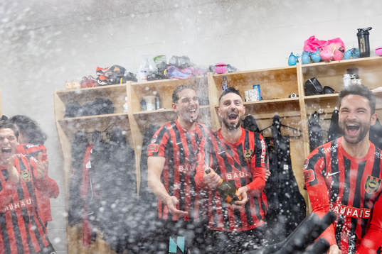 Brommapojkarnas Nikola Vasic, Rebin Sulaka och Marijan
