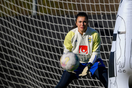 Goalkeeper Zecira Musovic of Sweden of the women’s