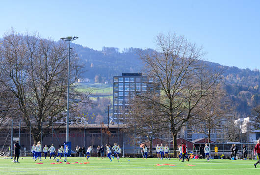 General view of the women’s national football team of