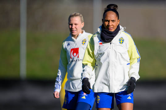 Josefine Rybrink and Madelen Janogy of Sweden of the