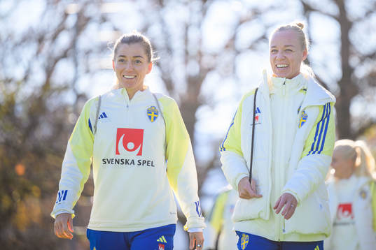 Linda Sembrant and Caroline Seger of Sweden of the