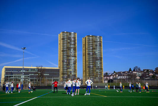 General view of the women’s national football team of