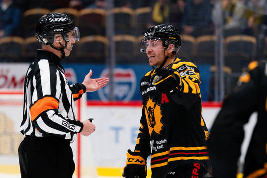 Domare Linus Öhlund och Skellefteås Pär Lindholm