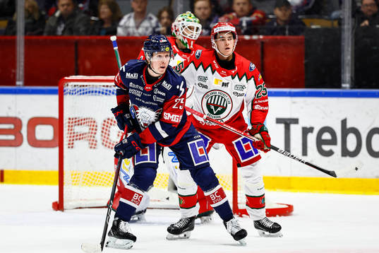 Linköpings Filip Bystedt och Frölundas Pontus Johansson