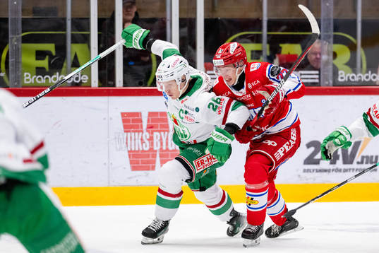 Rögles Anton Bengtsson och Timrås Oliver Johansson