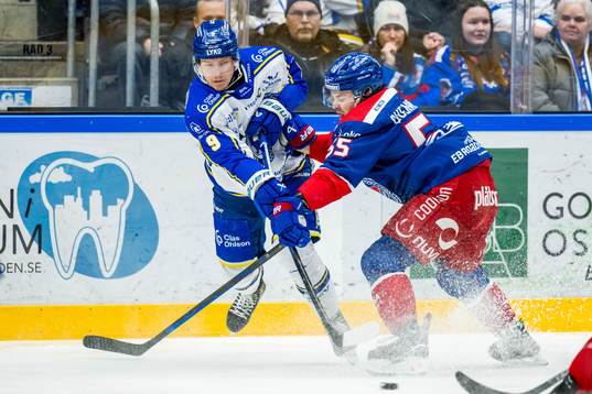 Leksands Patrik Zackrisson och Oskarshamns David Quenneville