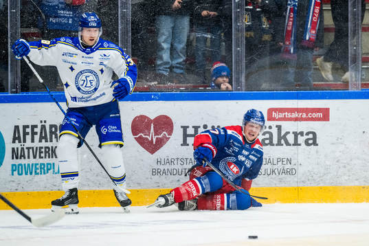 Leksands IFs Olle Alsing och IK Oskarshamns Austin Wagner