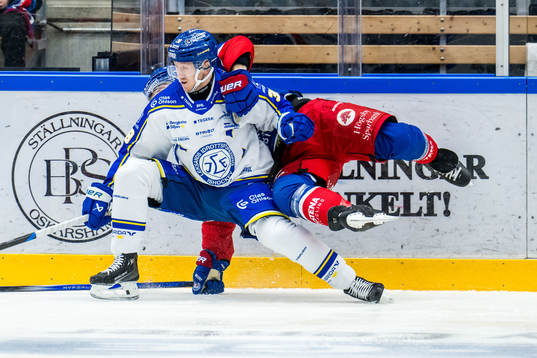 Leksands IFs Justin Glenn Kloos och IK Oskarshamns Johannes