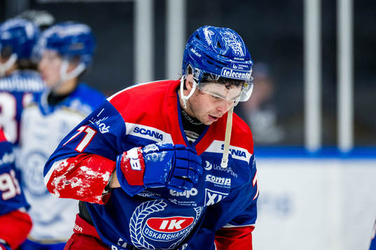 IK Oskarshamns Viktor Lodin har ont