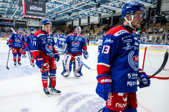 IK Oskarshamns Viktor Lodin, målvakt Marek Langhamer och