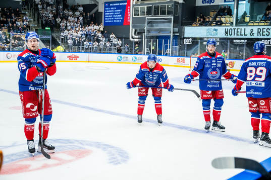 IK Oskarshamns Nick Olesen, Viktor Lodin och Rasmus
