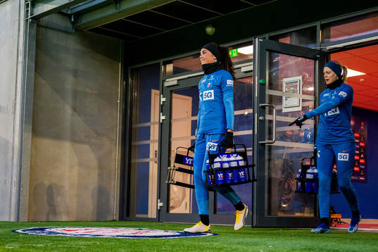 Ingrid Syrstad Engen and Karina Sævik of the Norwegian