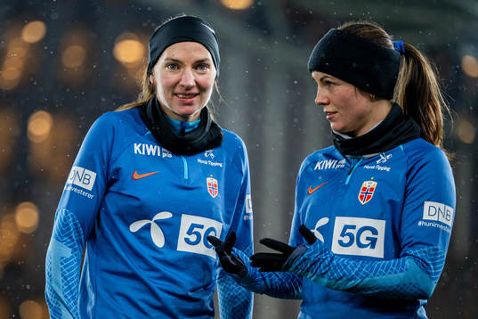 Marit Bratberg Lund and Tuva Hansen of the Norwegian