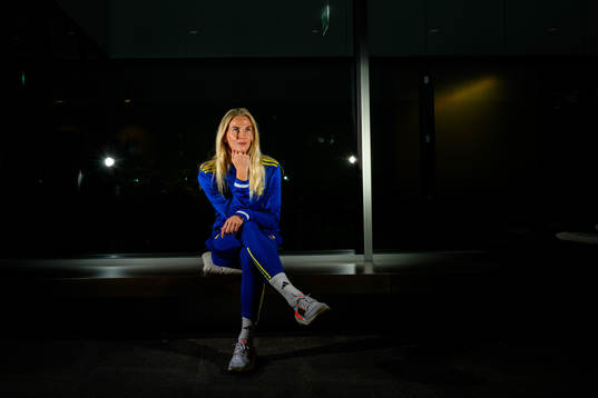 Sofia Jakobsson of the women's national football team of