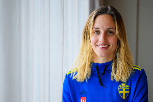 Nathalie Björn of the women's national football team of