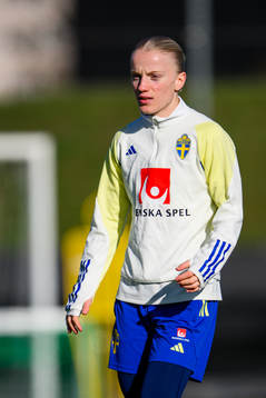 Anna Sandberg of the women's national football team at a