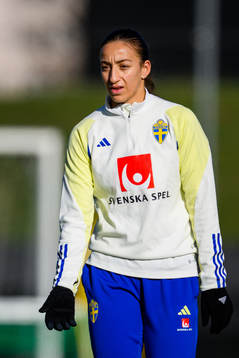 Rosa Kafaji of the women's national football team at a