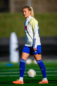Amanda Nildén of the women's national football team at a