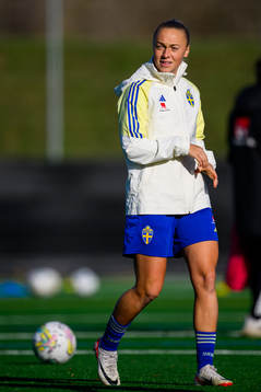 Hanna Bennison of the women's national football team at a