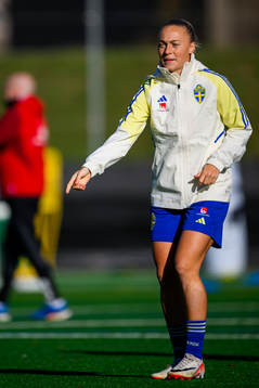 Hanna Bennison of the women's national football team at a